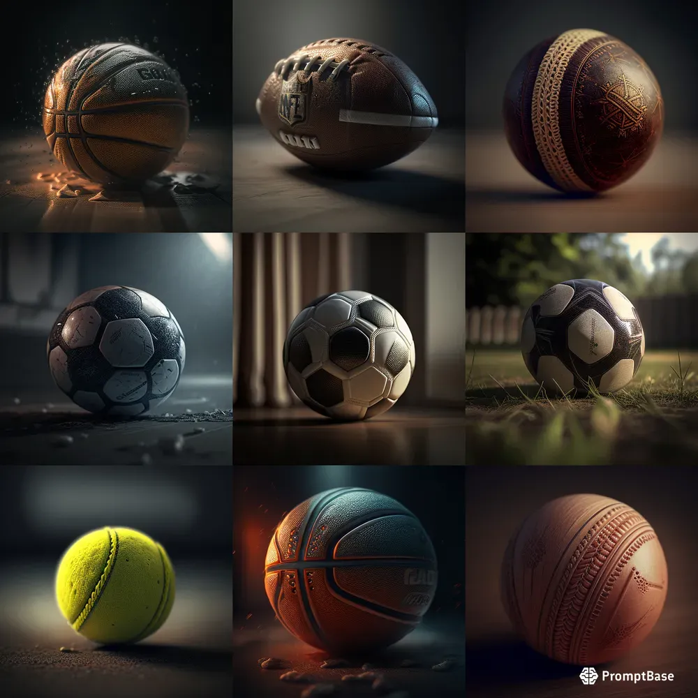 Realistic Sport Ball Photography