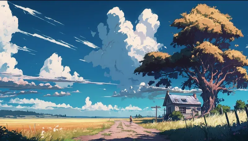 Anime Natural Landscapes Wallpapers