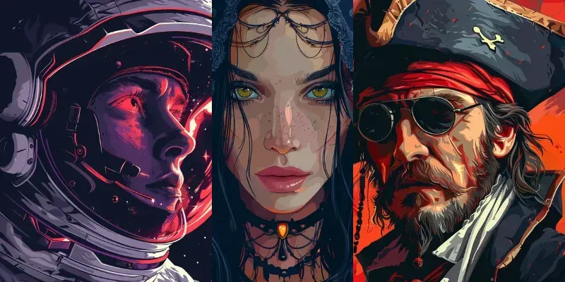 Fictional Game Characters Portraits generated by undefined
