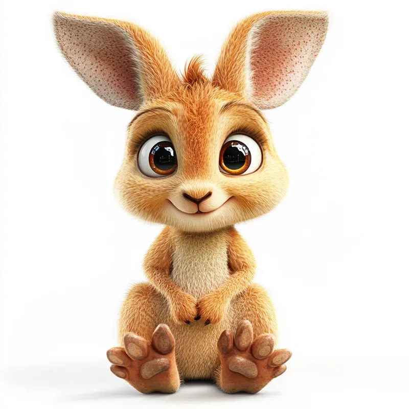 Cute 3D Cartoon Animals Pixar Style