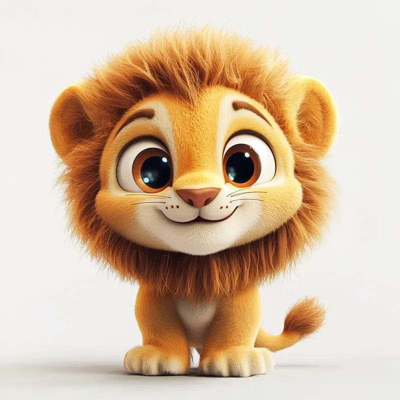 Cute 3D Cartoon Animals Pixar Style