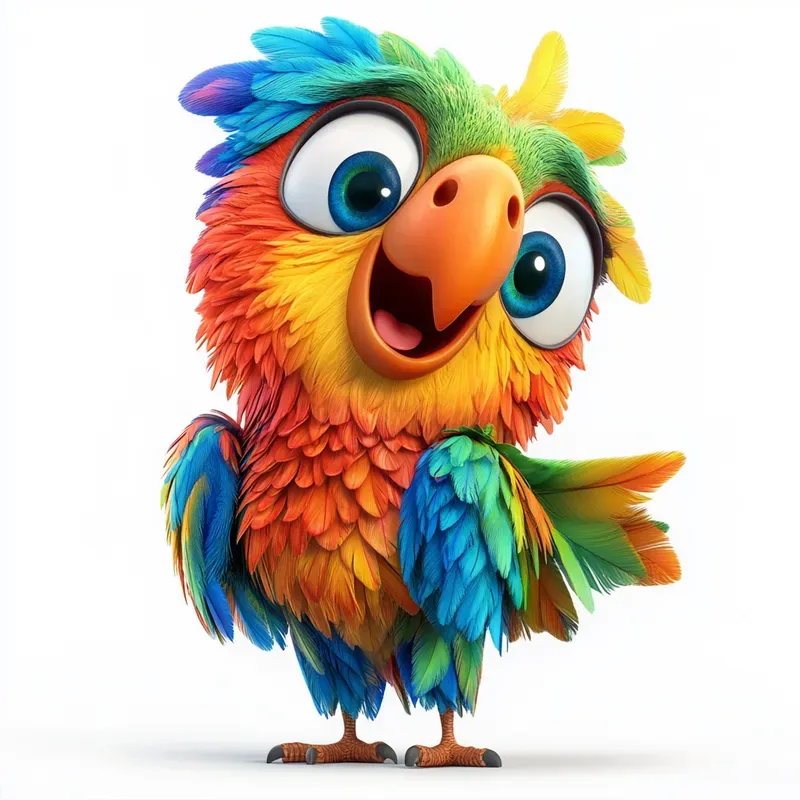 Cute 3D Cartoon Animals Pixar Style