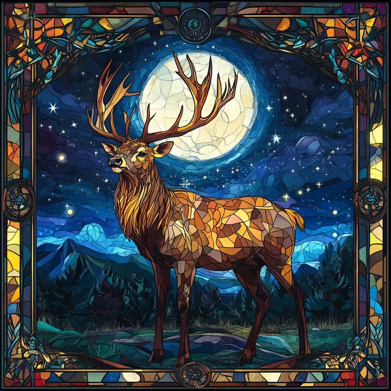 Fantasy Stained Glass Illustrations