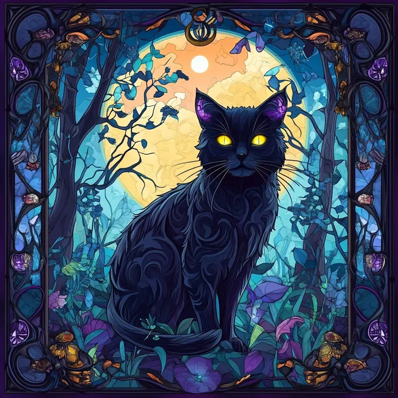 Fantasy Stained Glass Illustrations