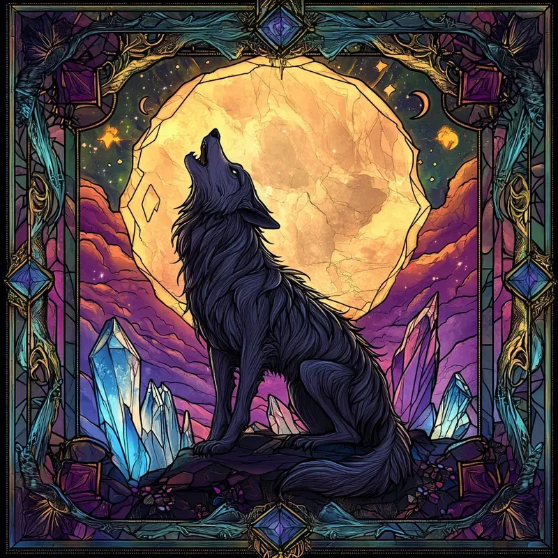 Fantasy Stained Glass Illustrations