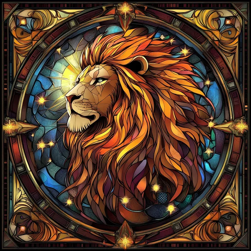Fantasy Stained Glass Illustrations