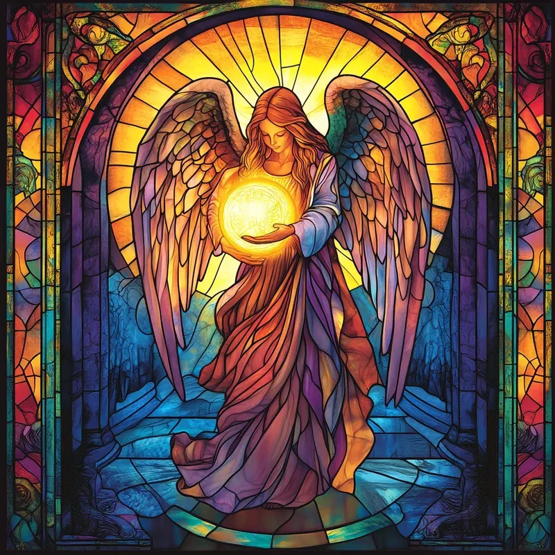 Fantasy Stained Glass Illustrations