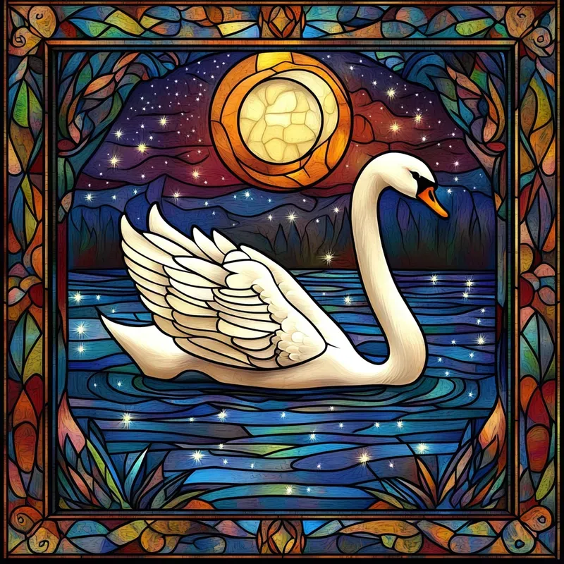Fantasy Stained Glass Illustrations