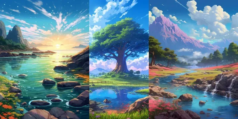 Breathtaking Anime Natural Landscapes generated by undefined