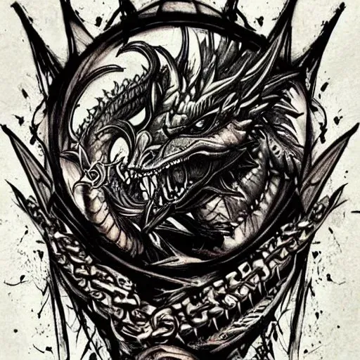Dieselpunk Fantasy Tattoo Designs