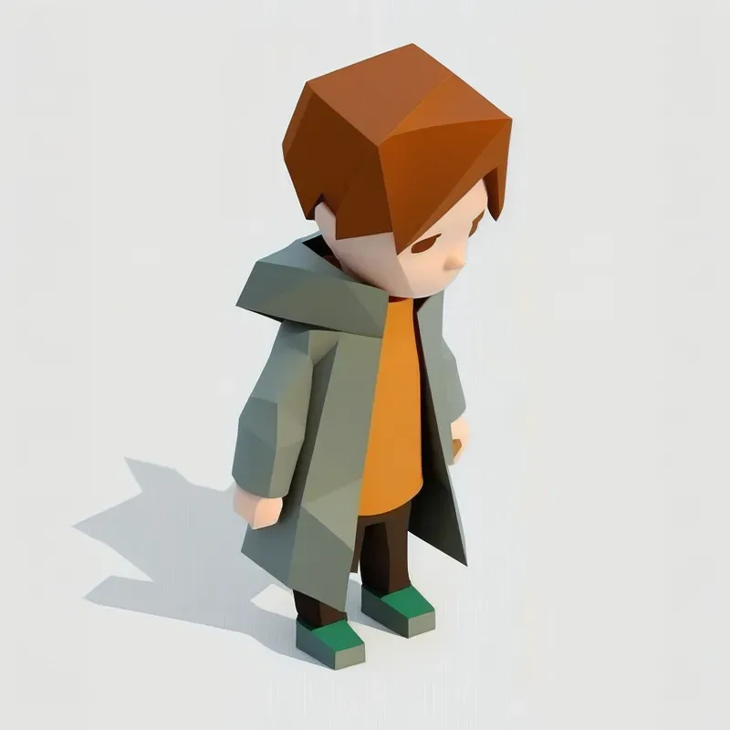 Minimalistic Low-poly Characters