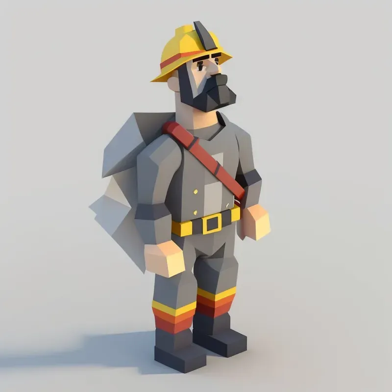 Minimalistic Low-poly Characters