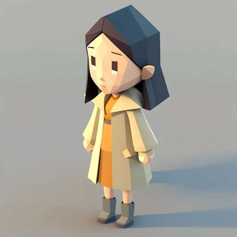 Minimalistic Low-poly Characters