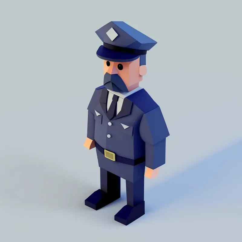 Minimalistic Low-poly Characters