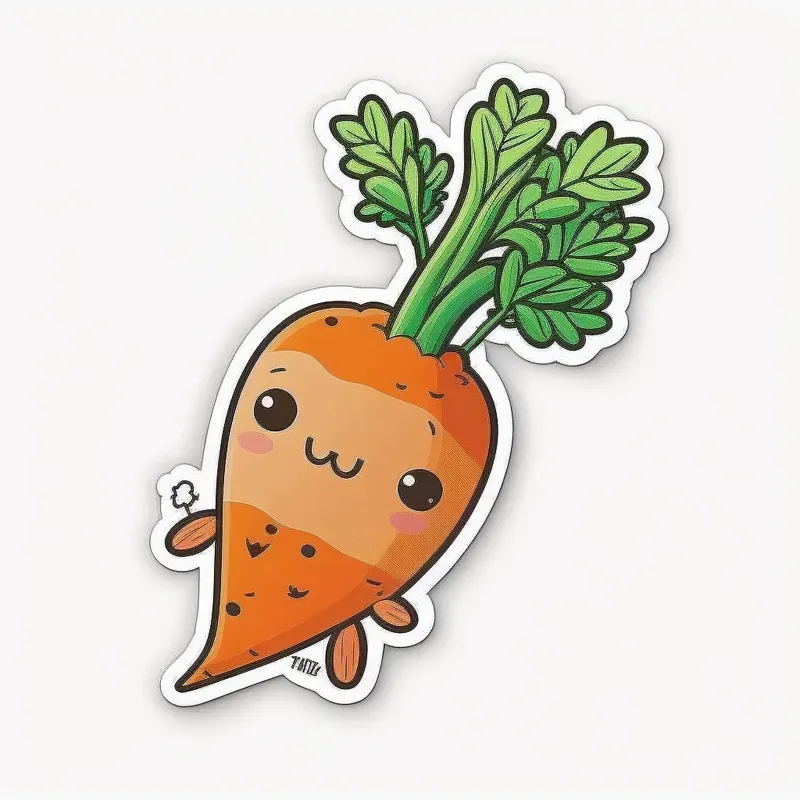 Cute Baby Vegetable Stickers