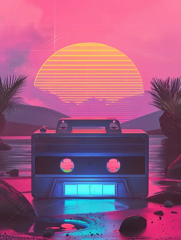 Nostalgic Vaporwave Illustrations