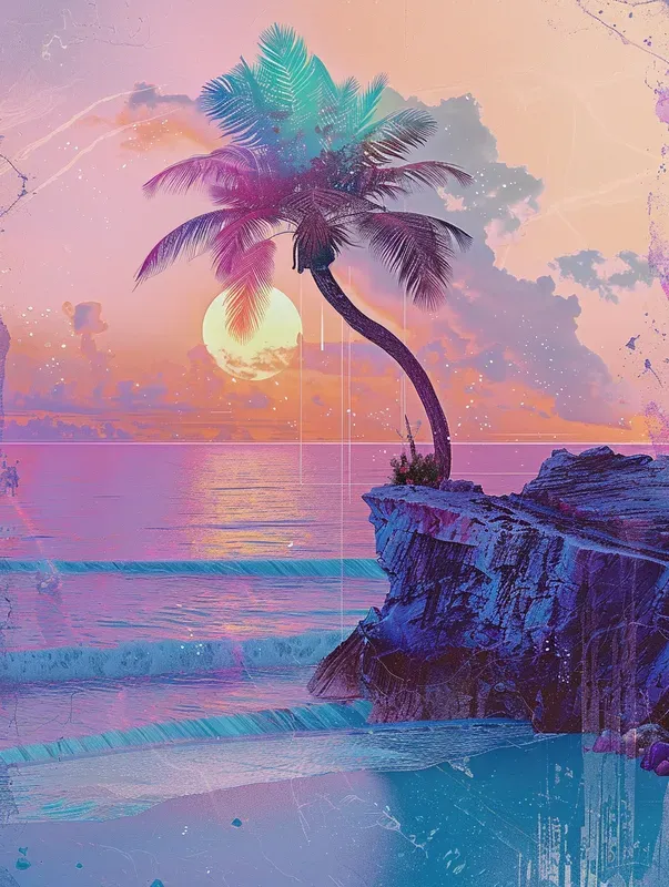 Nostalgic Vaporwave Illustrations