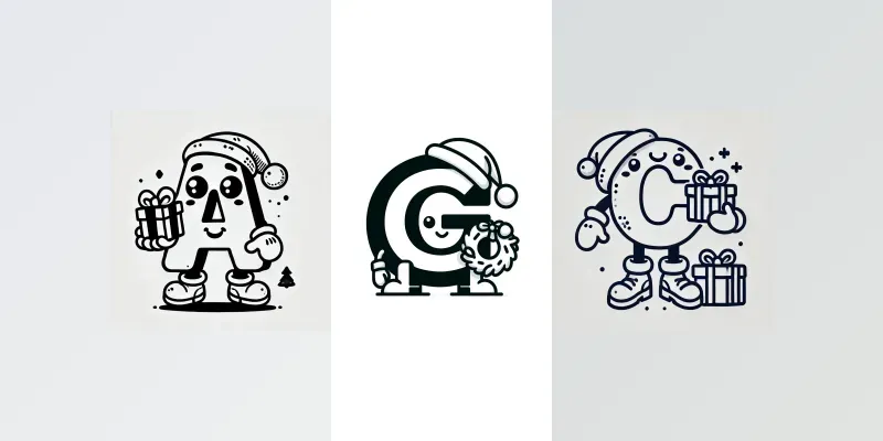 Adorable Christmas Alphabet Coloring Fun generated by undefined