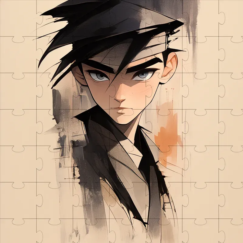 Naruto-inspired Minimalistic Portraits