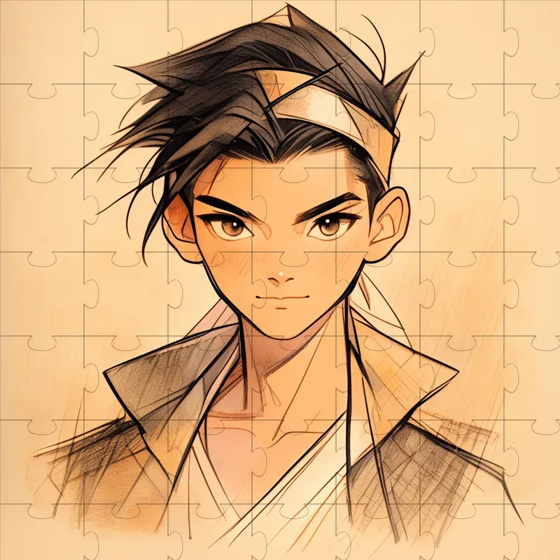 Naruto-inspired Minimalistic Portraits