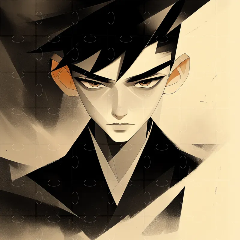 Naruto-inspired Minimalistic Portraits