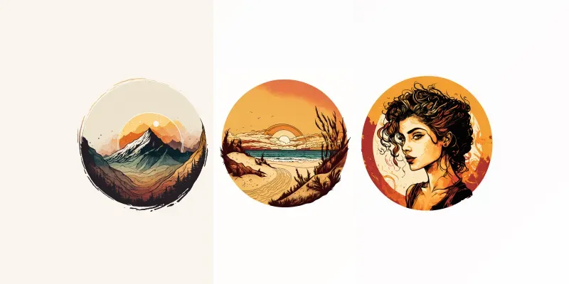 Warm Colors T-shirt Designs generated by undefined