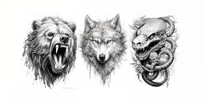 Animal Tattoo Sketches generated by undefined