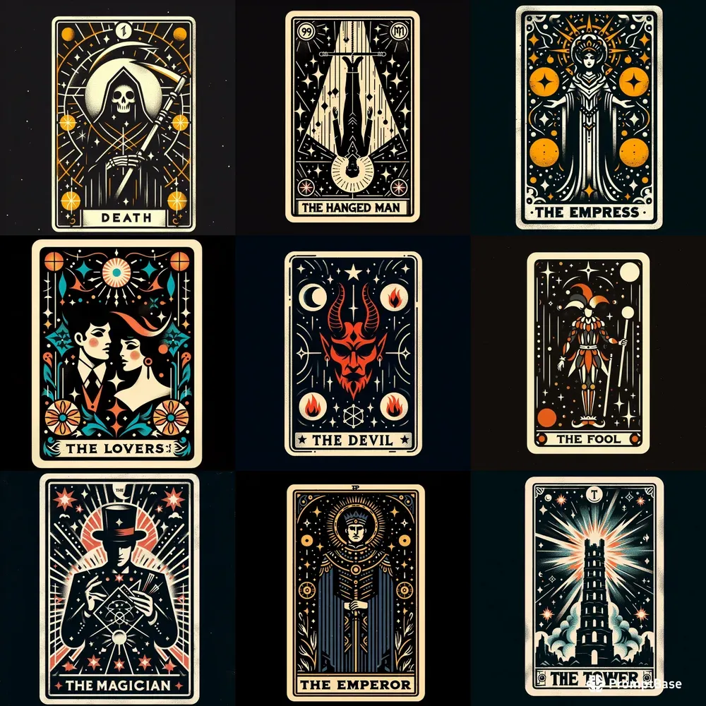 Magical Fantasy Vintage Tarot Cards