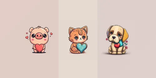 Valentine Animals generated by midjourney