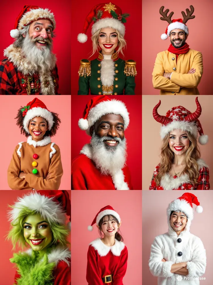 Christmas Costume Portrait Stock Photos