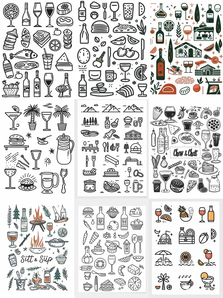 Icons Line Art And Doodles