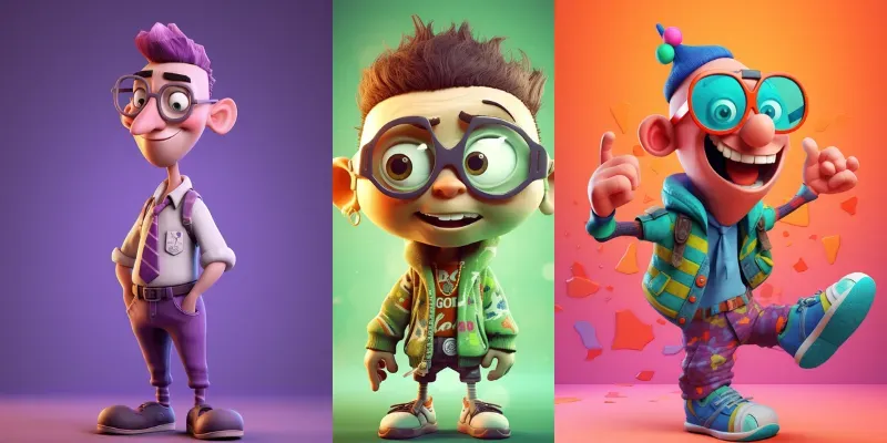 3D Fun Cartoon Characters generated by undefined