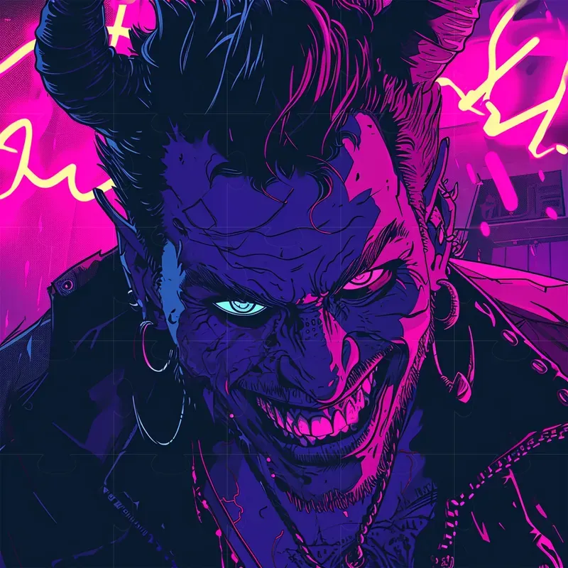 Neon Horror Characters