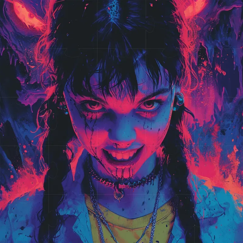 Neon Horror Characters