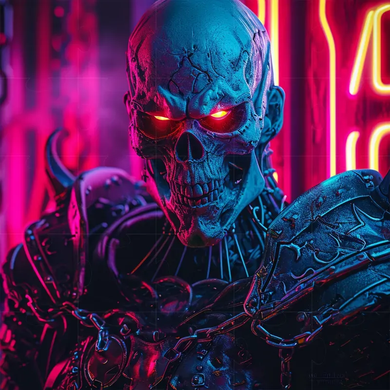 Neon Horror Characters
