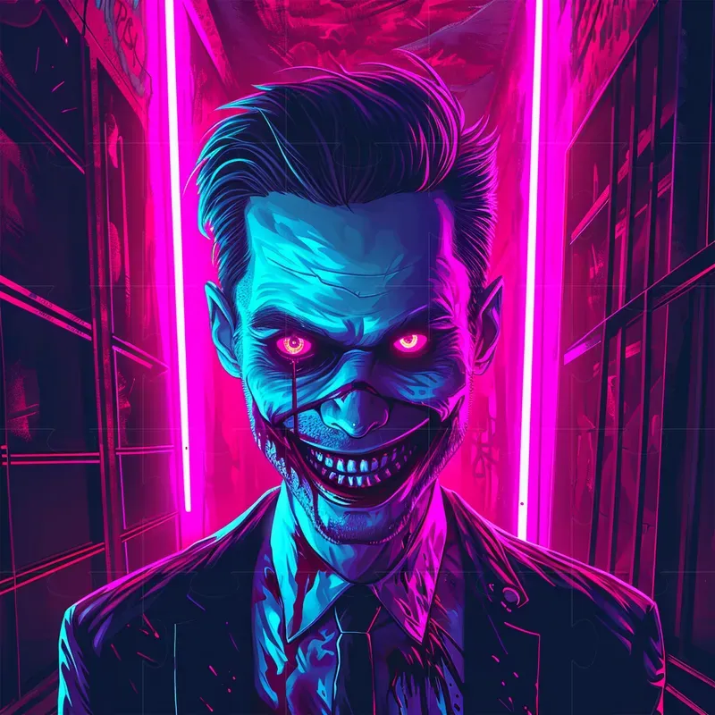 Neon Horror Characters