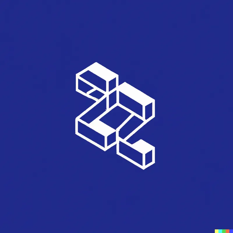 Flat 3D Coalescing Letters Logo