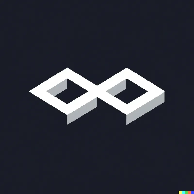 Flat 3D Coalescing Letters Logo