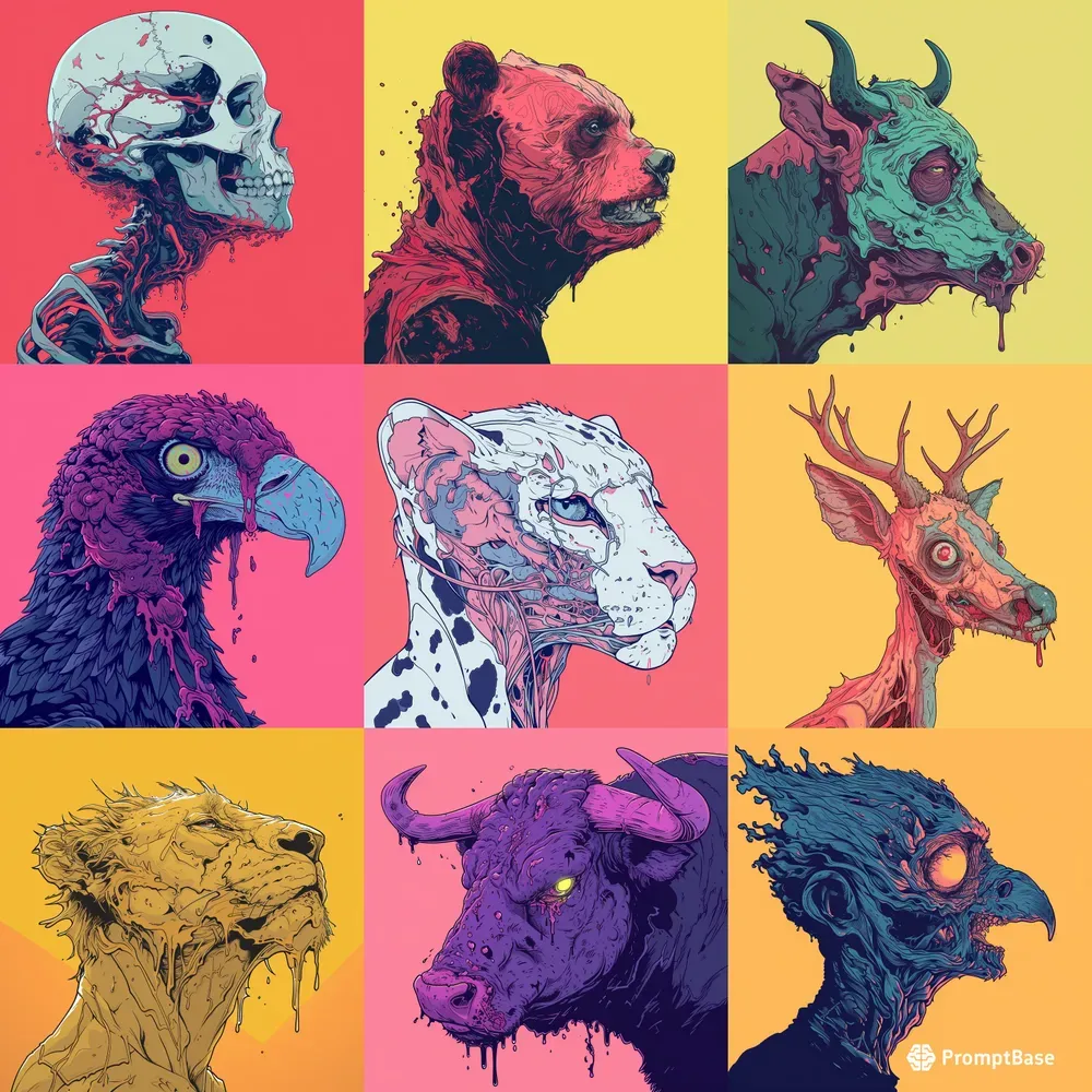 Animal Zombie Scary NFT Pfp Characters