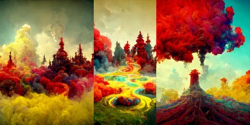 Psychedelic Landscapes generated by midjourney