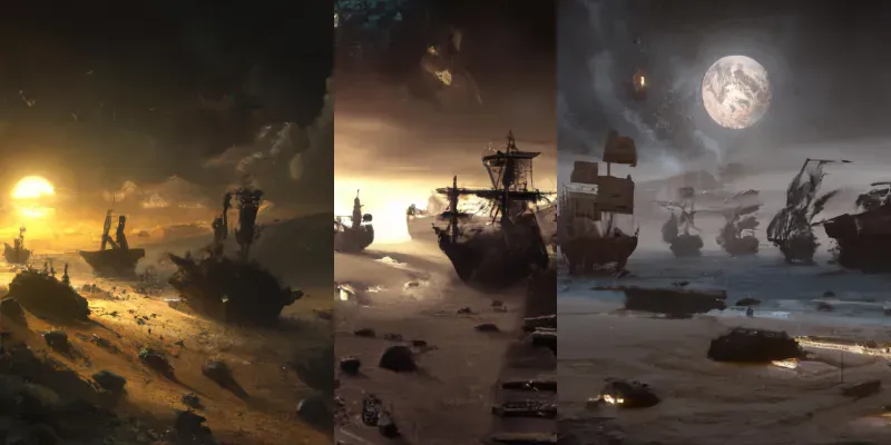 Hyper Realistic Pirate Flotillas generated by undefined