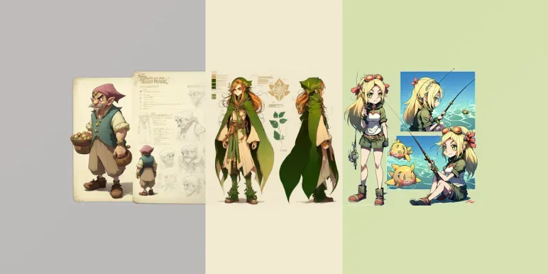Beautiful Game Character Designs generated by undefined