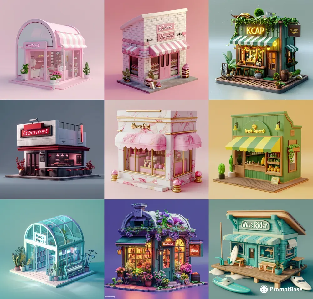 Customizable 3D Business Building Renders Midjourney Prompt | PromptBase