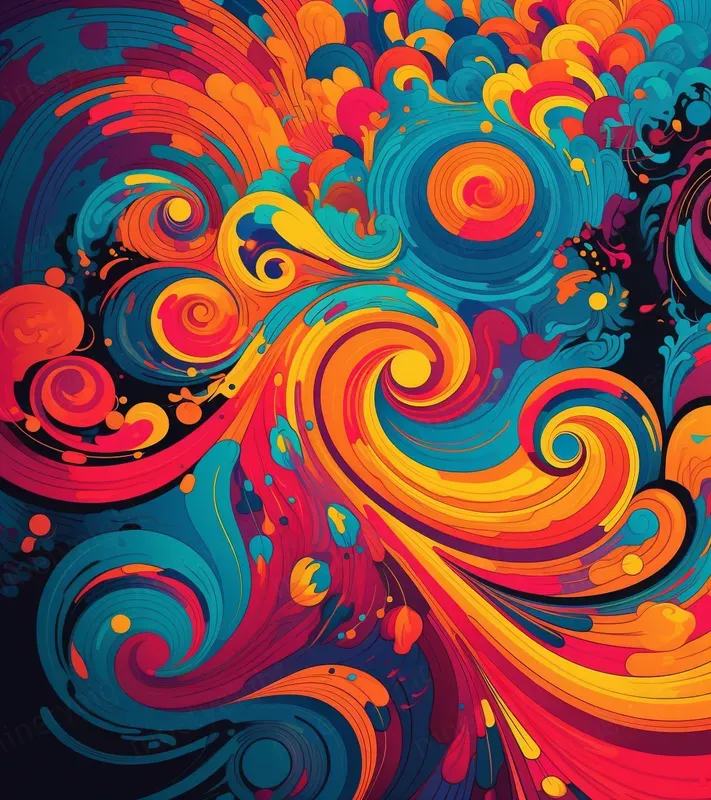 Simple Sweeping Vector Style Art Works