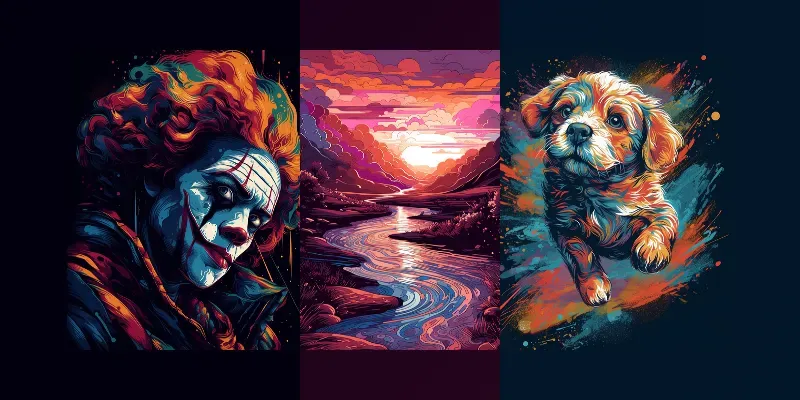 Simple Sweeping Vector Style Art Works generated by undefined