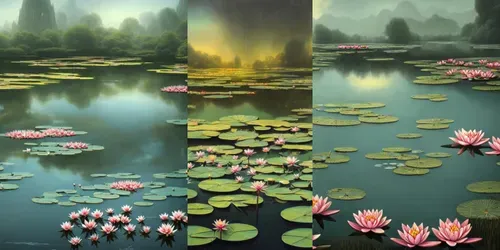 Water Lilies generated by stable-diffusion