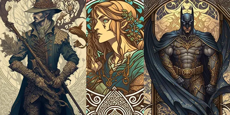 Art Nouveau Characters generated by undefined