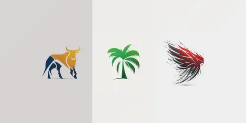 Minimalistic 2D Logos generated by midjourney
