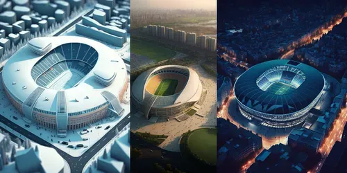 Aerial Views Of Stadiums generated by midjourney