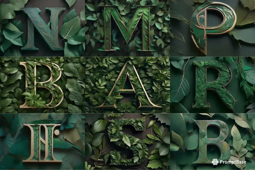 Alphabets The Green Leaf Lets